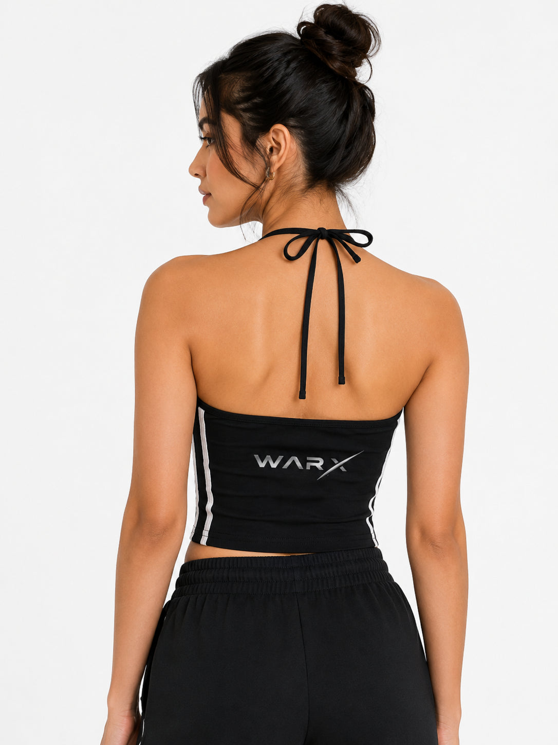 WARX Women's Color Block Halter Crop Tank Top