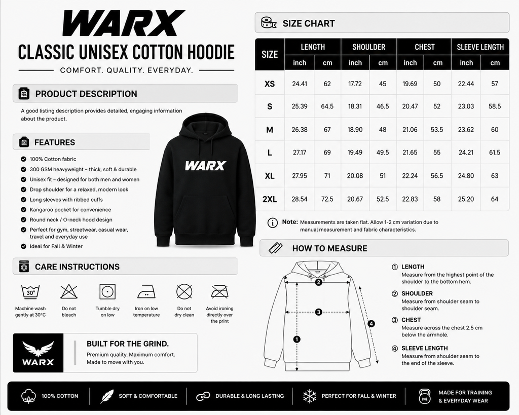 WARX fall Unisex Cotton Hoodie