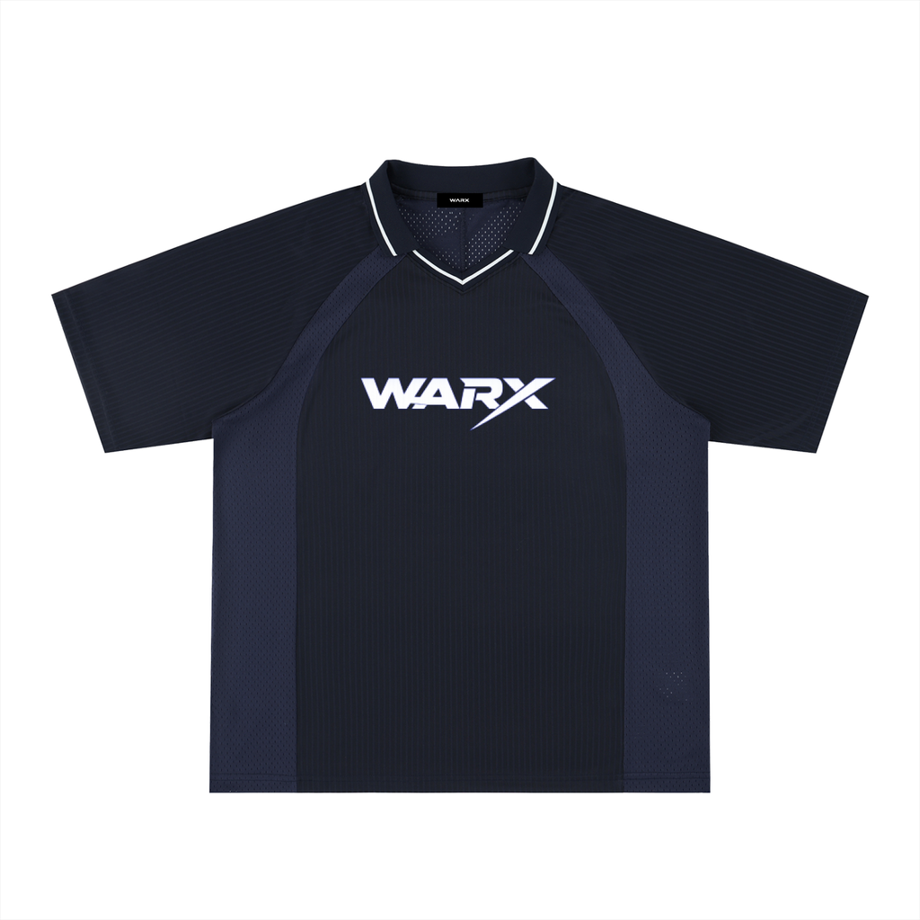 Striped V-Neck Soccer Jersey
