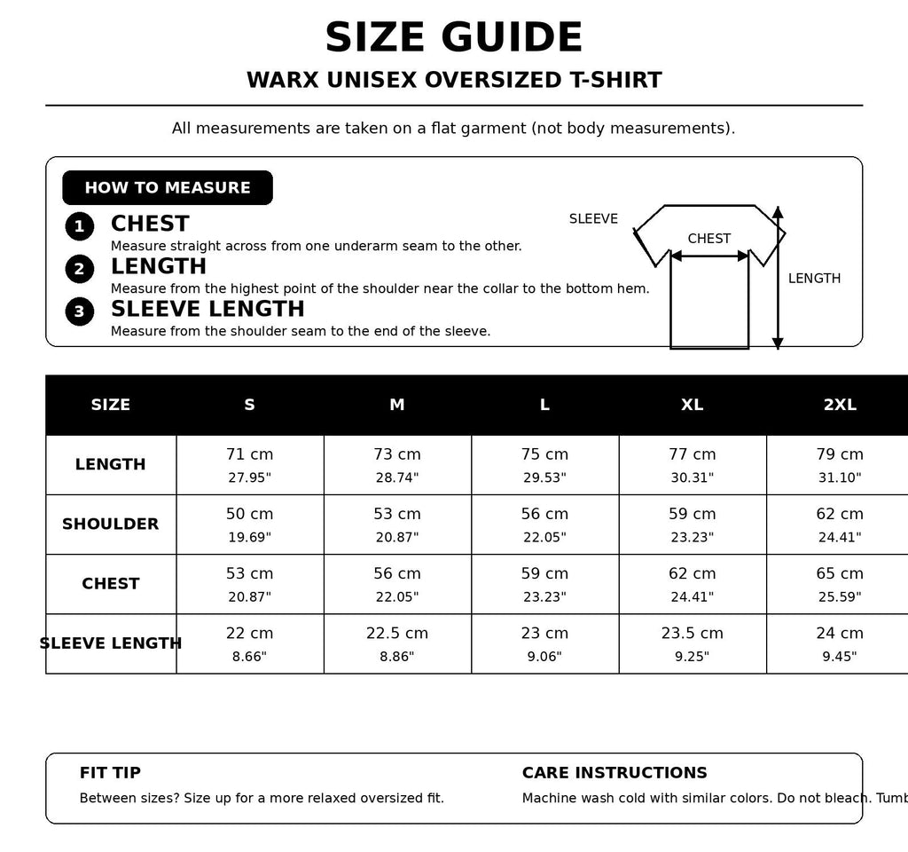 Warx Unisex Oversized T-Shirt