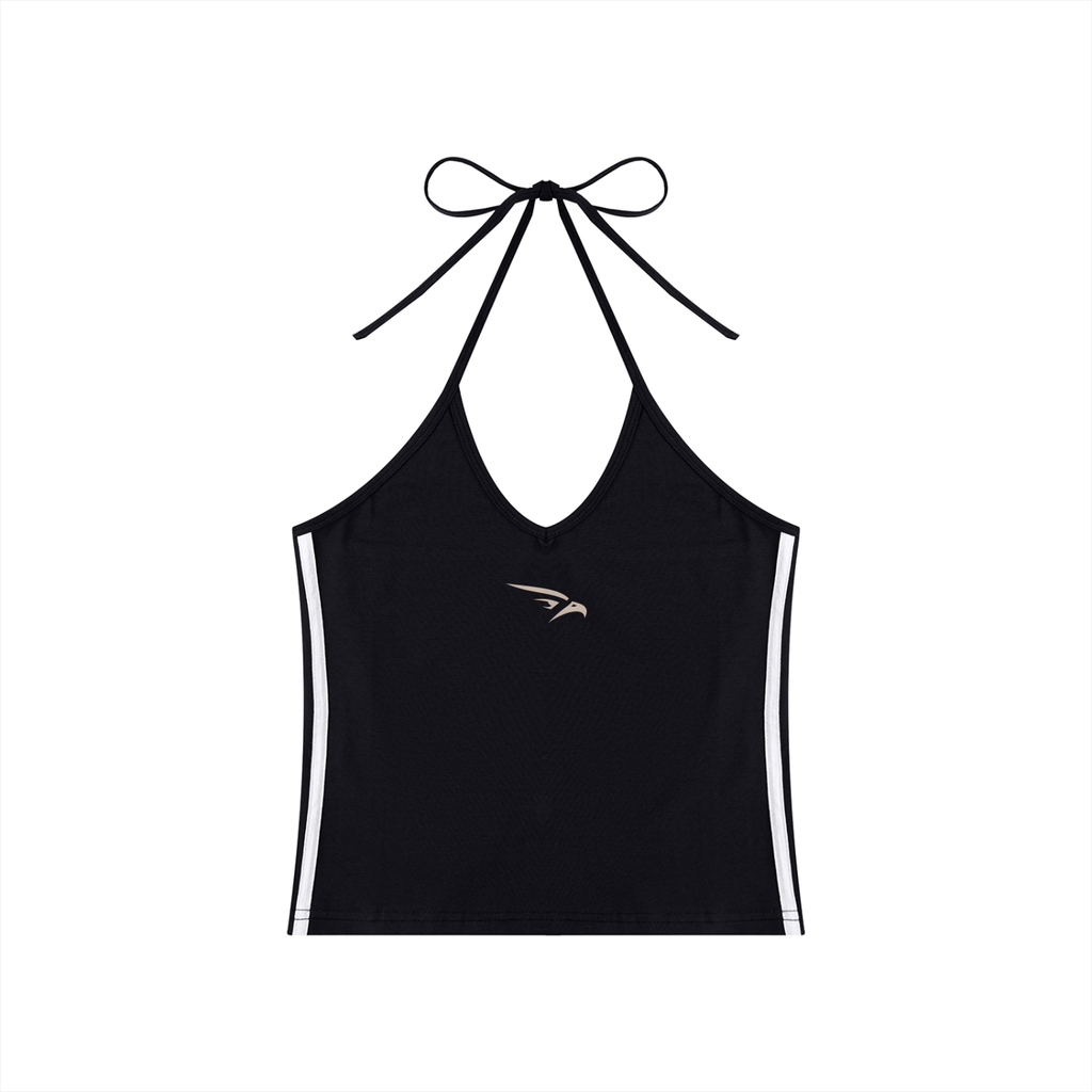 WARX Women's Color Block Halter Crop Tank Top