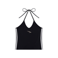 WARX Women's Color Block Halter Crop Tank Top
