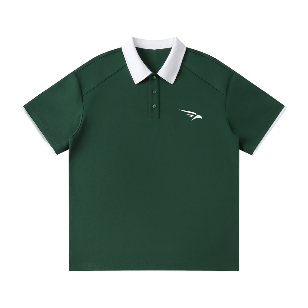 WARX Contrast Collar Raglan Polo Shirt