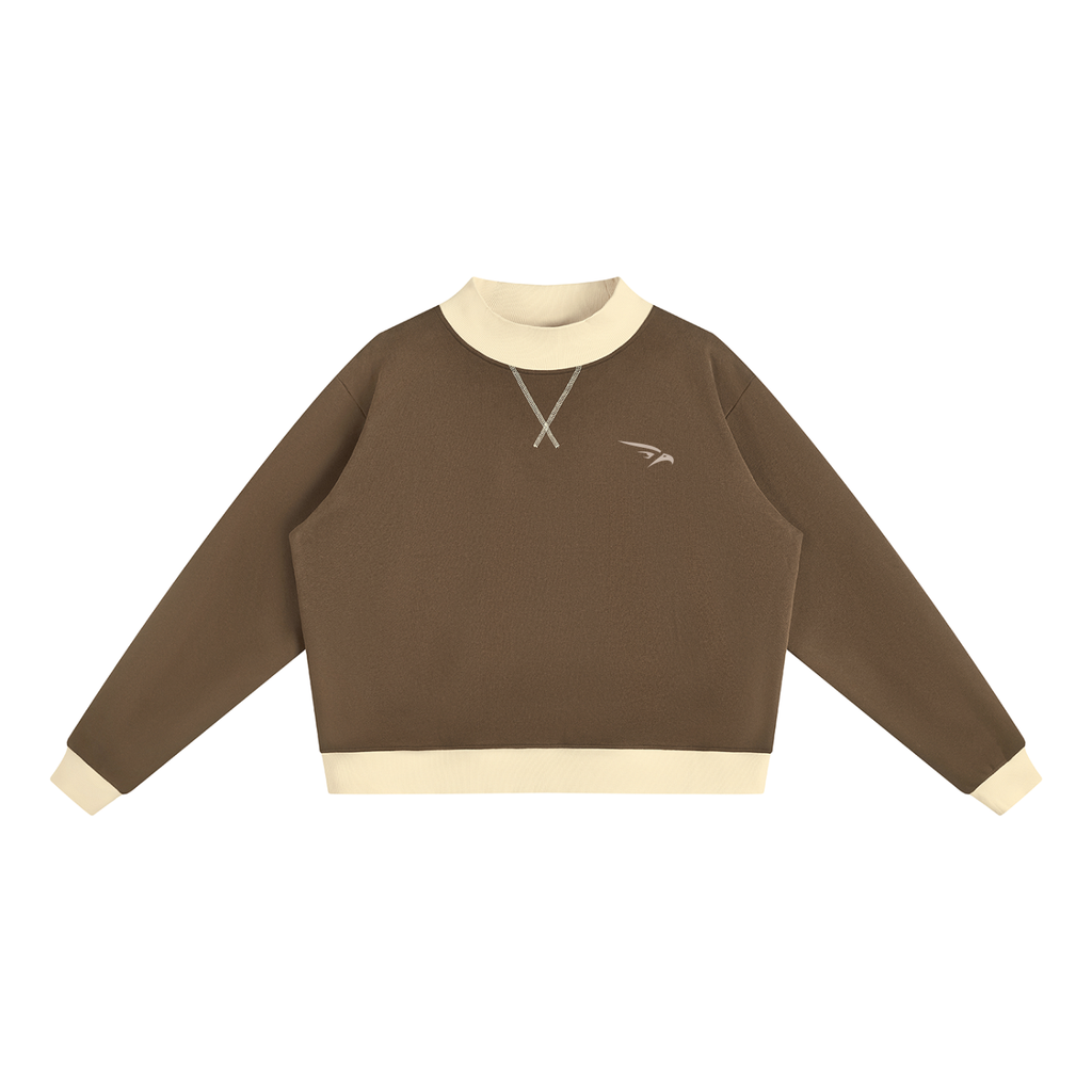 Women’s Mock Neck Crewneck Sweatshirt
