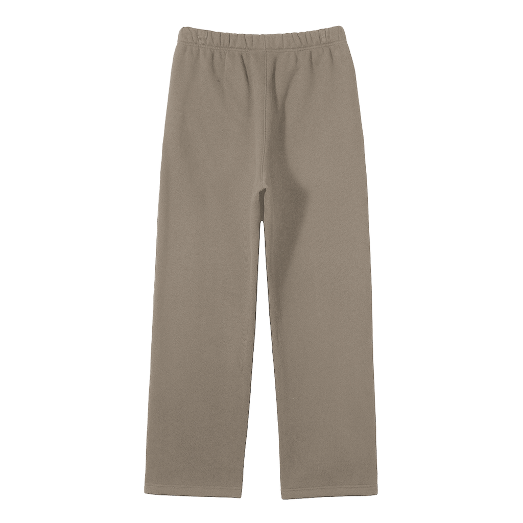 Warx Solid Color Fleece Straight Leg Pants