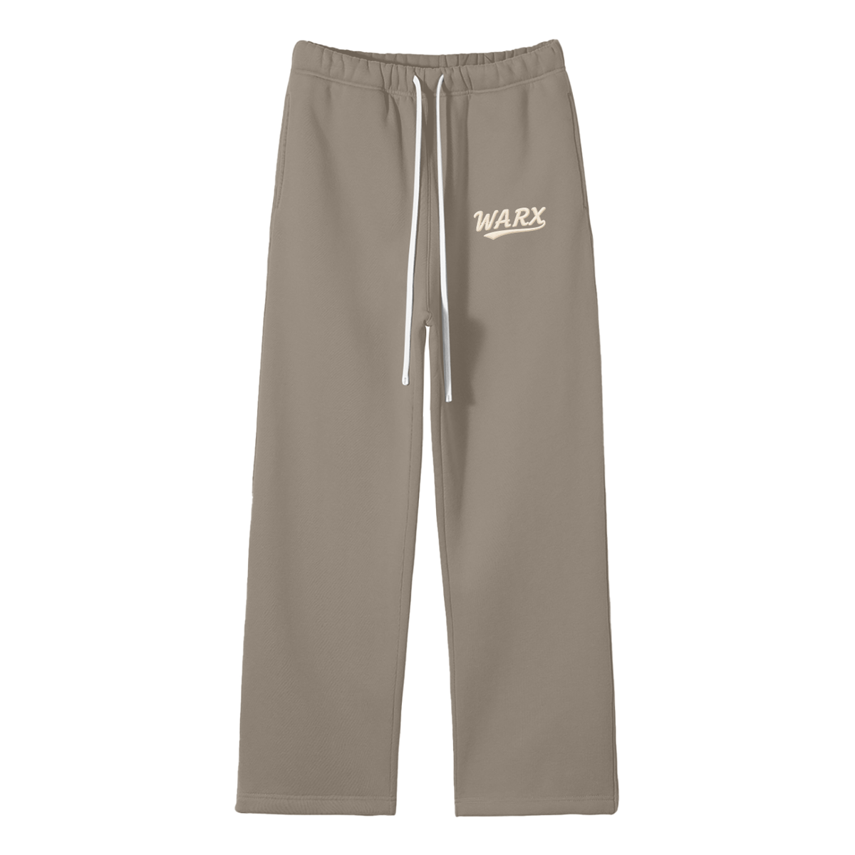 Warx Solid Color Fleece Straight Leg Pants