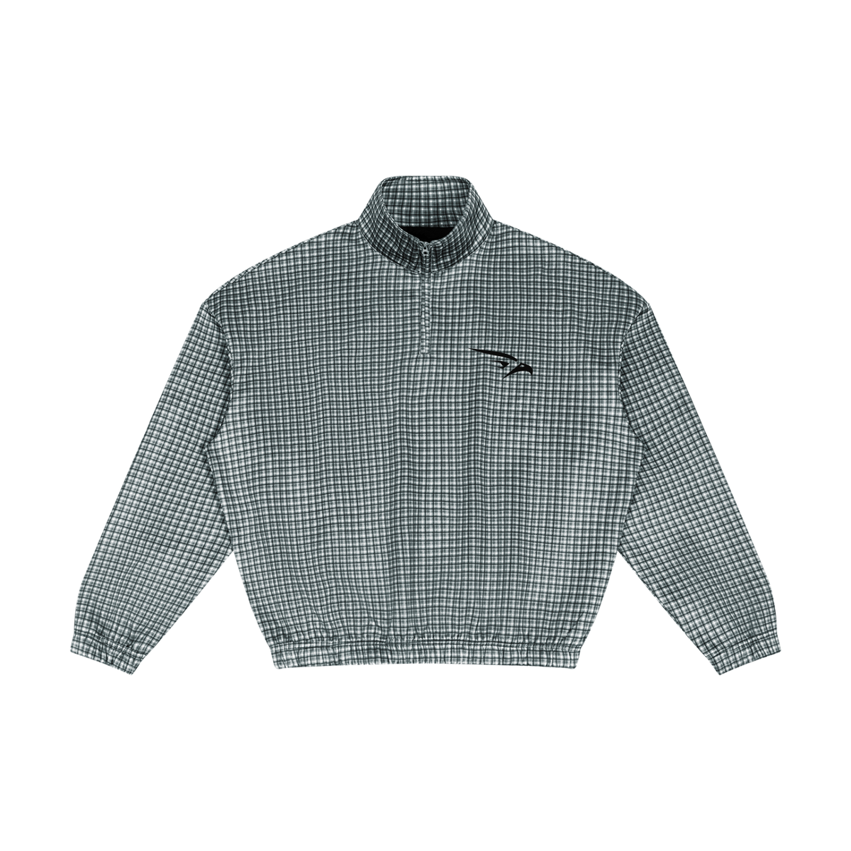 Unisex Plaid Quarter-Zip Sweatshirt