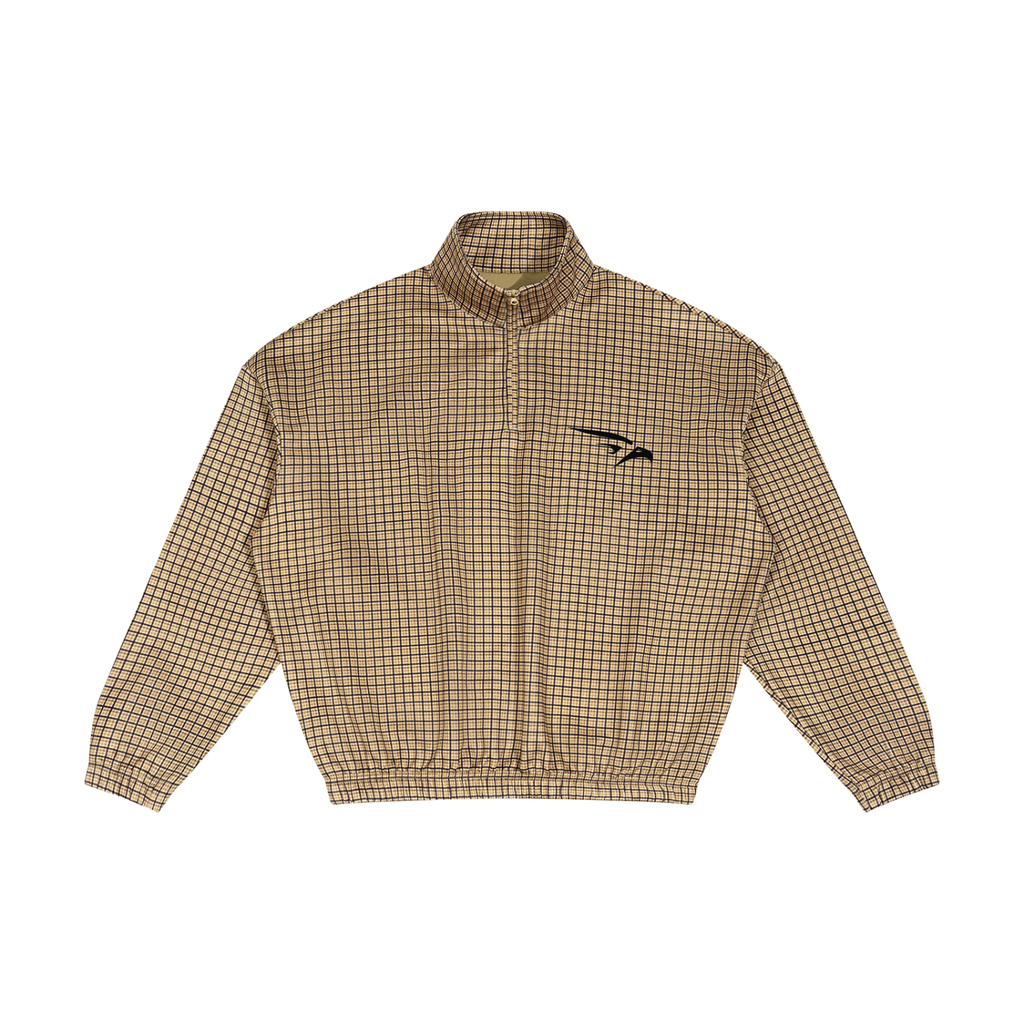 Unisex Plaid Quarter-Zip Sweatshirt