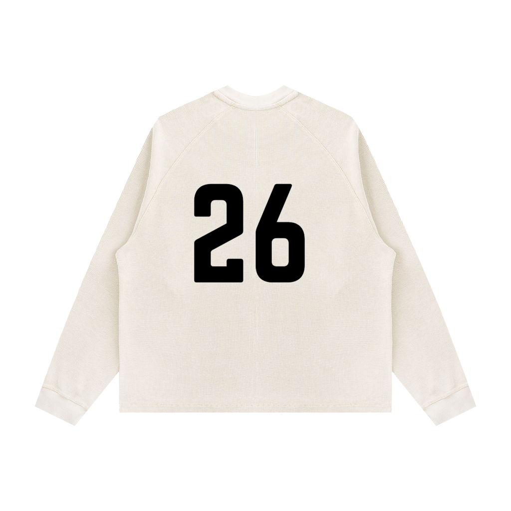 Unisex Vintage Wash Boxy  Waffle T-Shirt