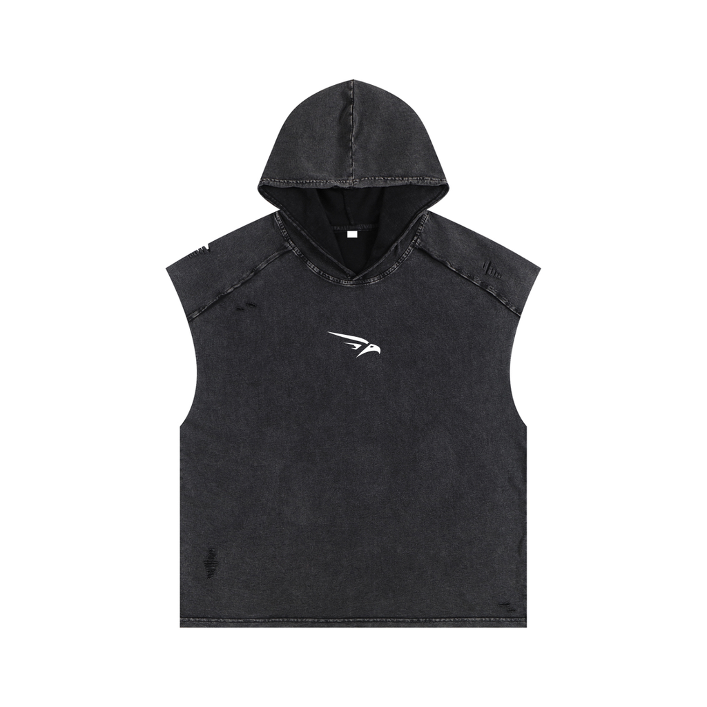 WARX Snow Washed Boxy Hooded Tank Top