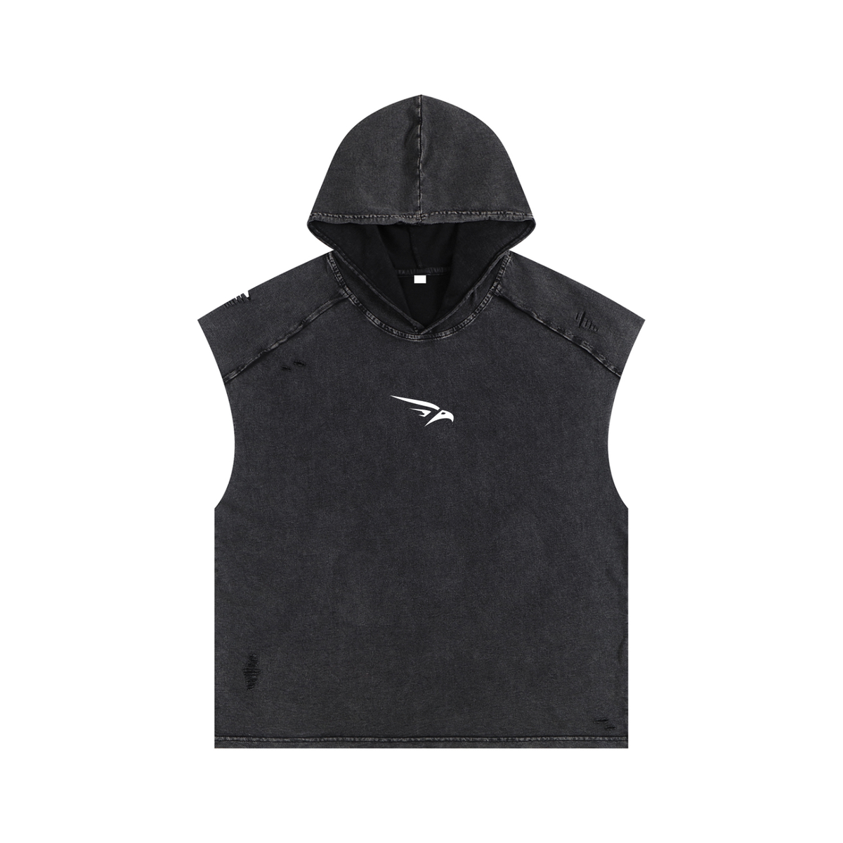 WARX Snow Washed Boxy Hooded Tank Top