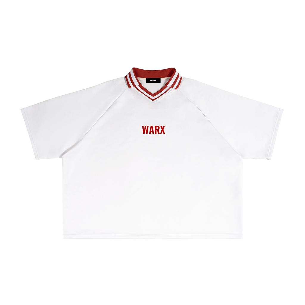 Contrast Lapel Collar Boxy T-Shirt