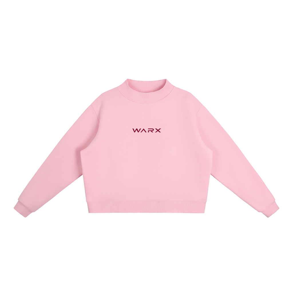 Women Fleece Mock-Neck Crew Sweatshirt
