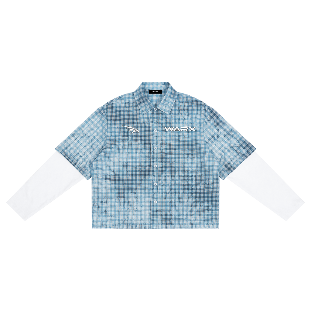 WARX Vintage Wash Plaid Short Sleeve Shirt