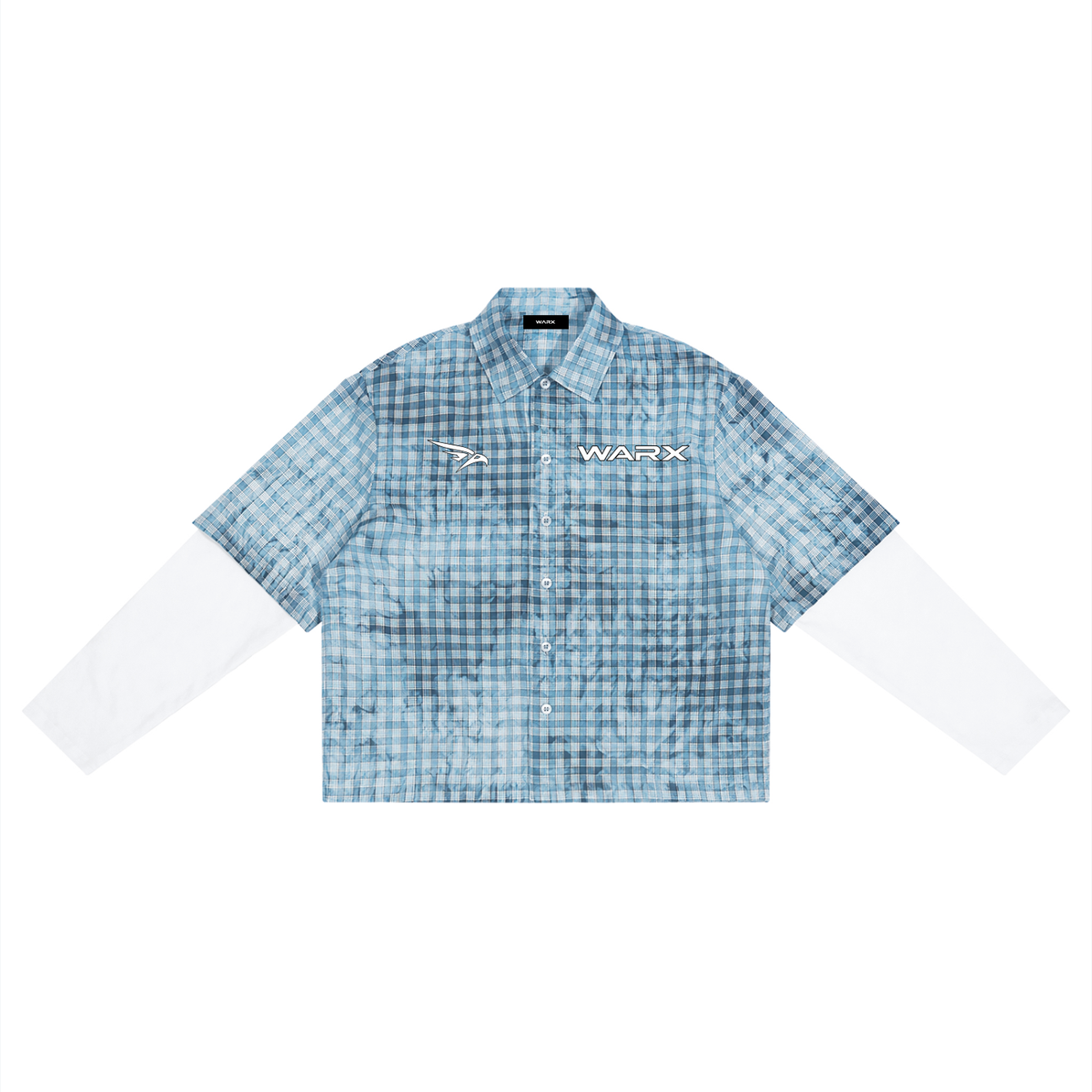 WARX Vintage Wash Plaid Short Sleeve Shirt