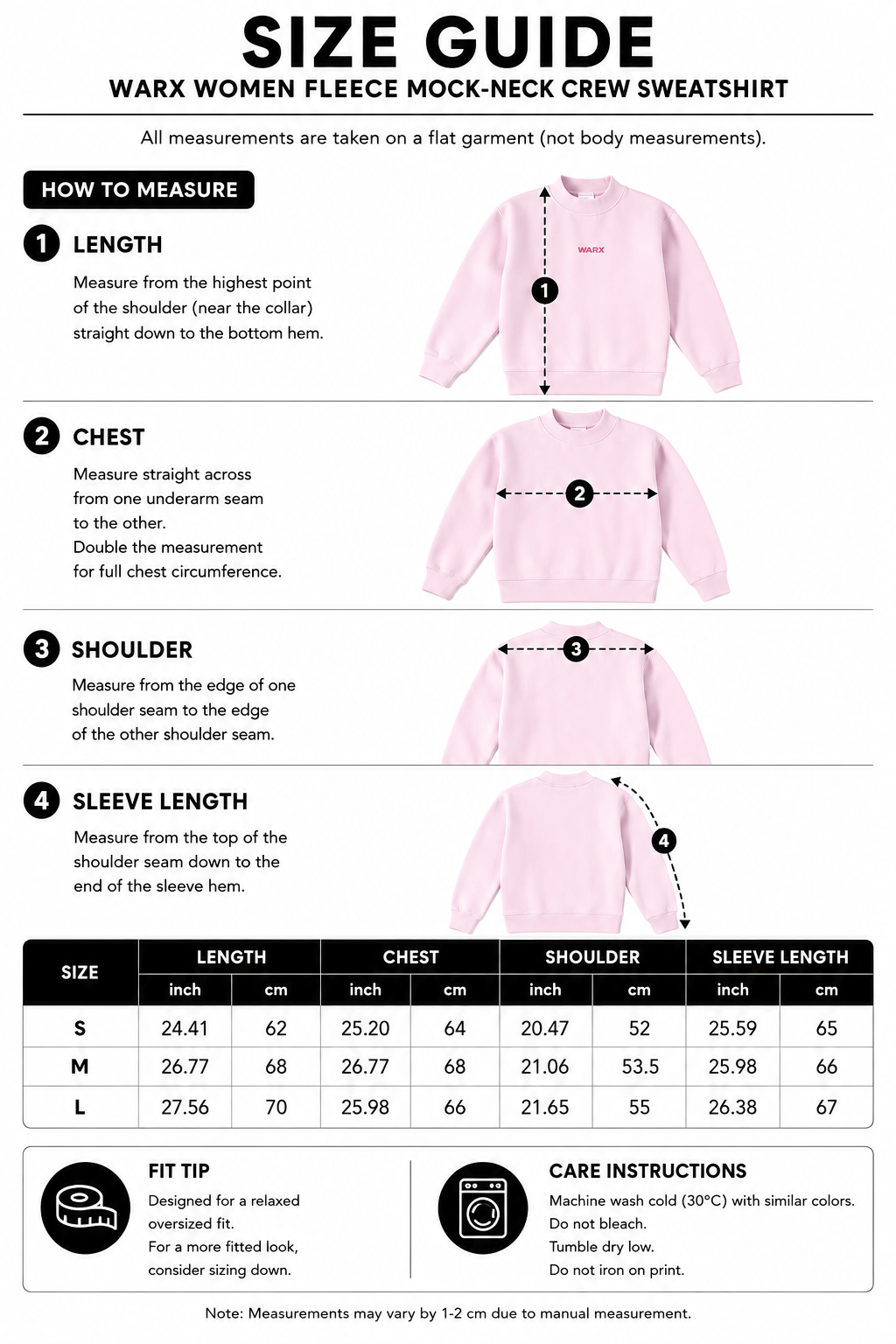 Women Fleece Mock-Neck Crew Sweatshirt