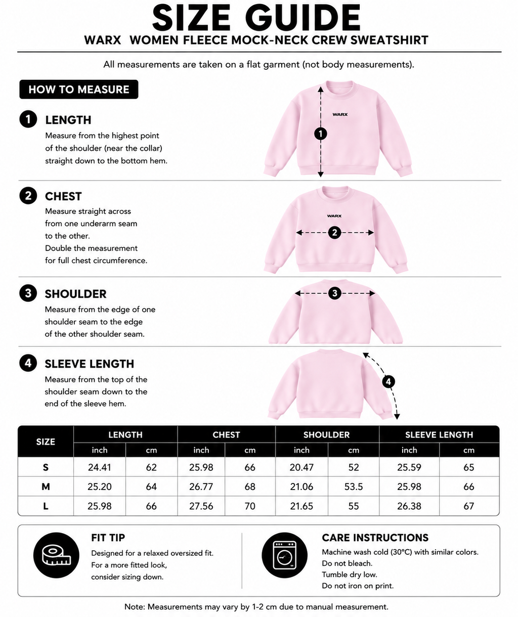 WARX Fleece Mock-Neck Crew Sweatshirt
