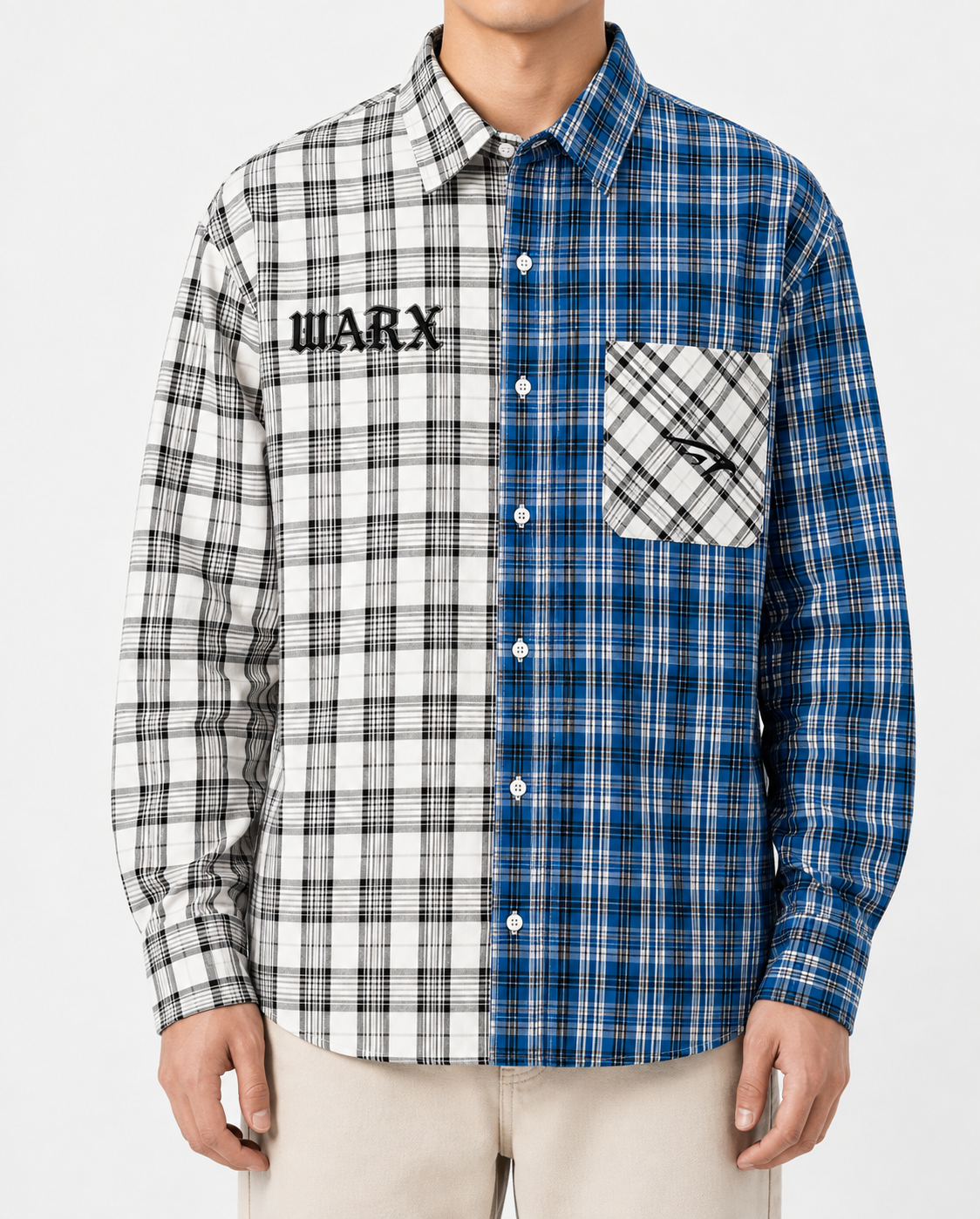 WARX Oversized Vintage Plaid Shirt