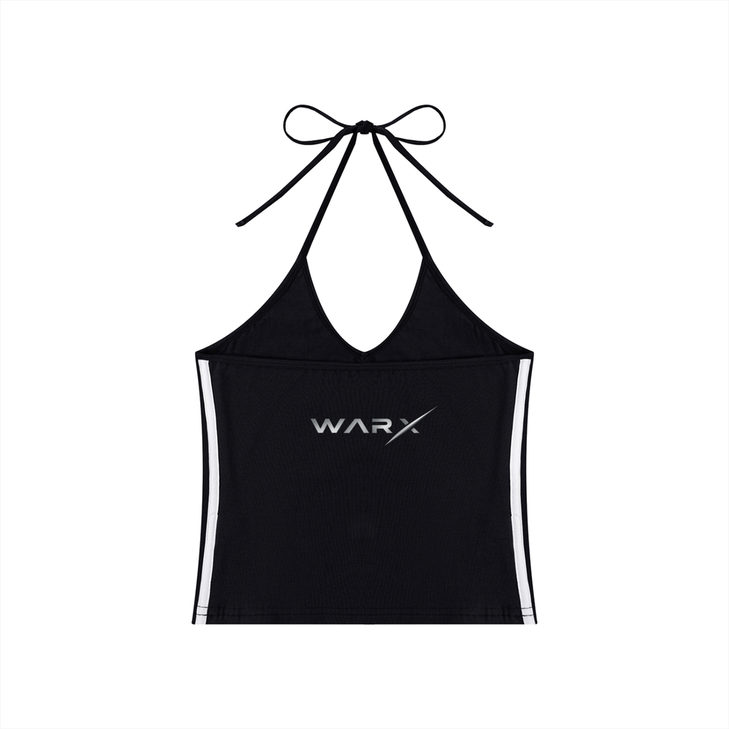 WARX Women's Color Block Halter Crop Tank Top