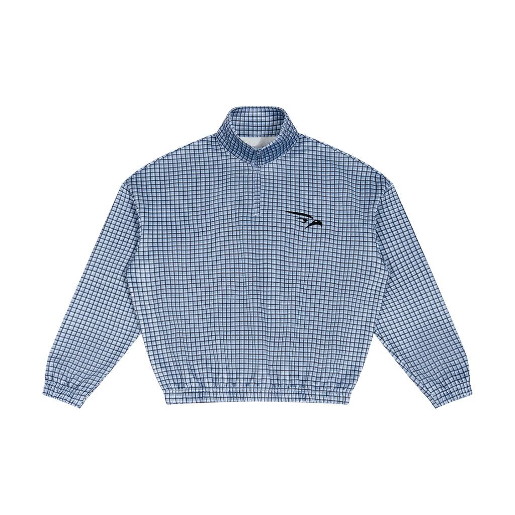 Unisex Plaid Quarter-Zip Sweatshirt
