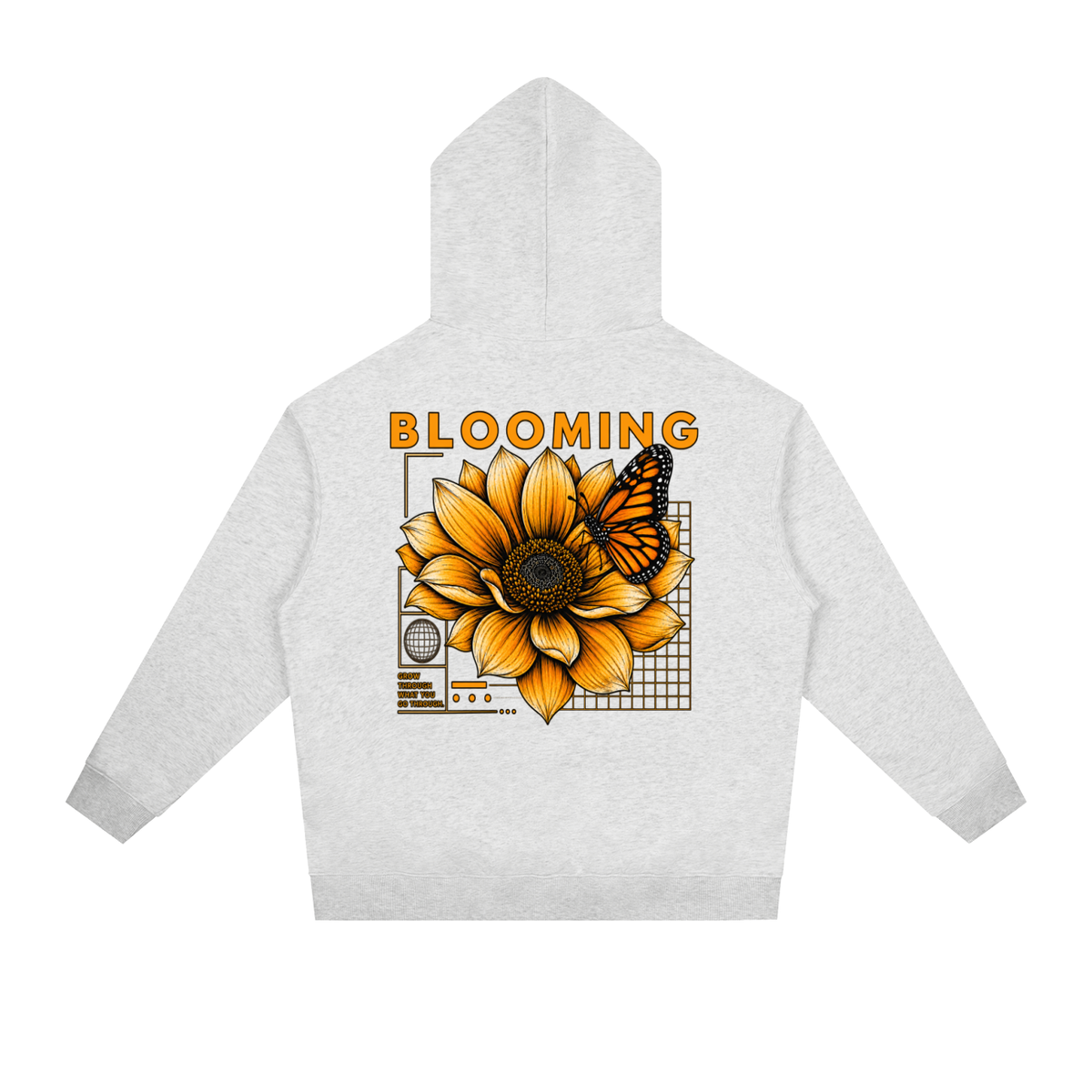 Women’s Butterfly Flower Heavyweight Drop-Shoulder Hoodie