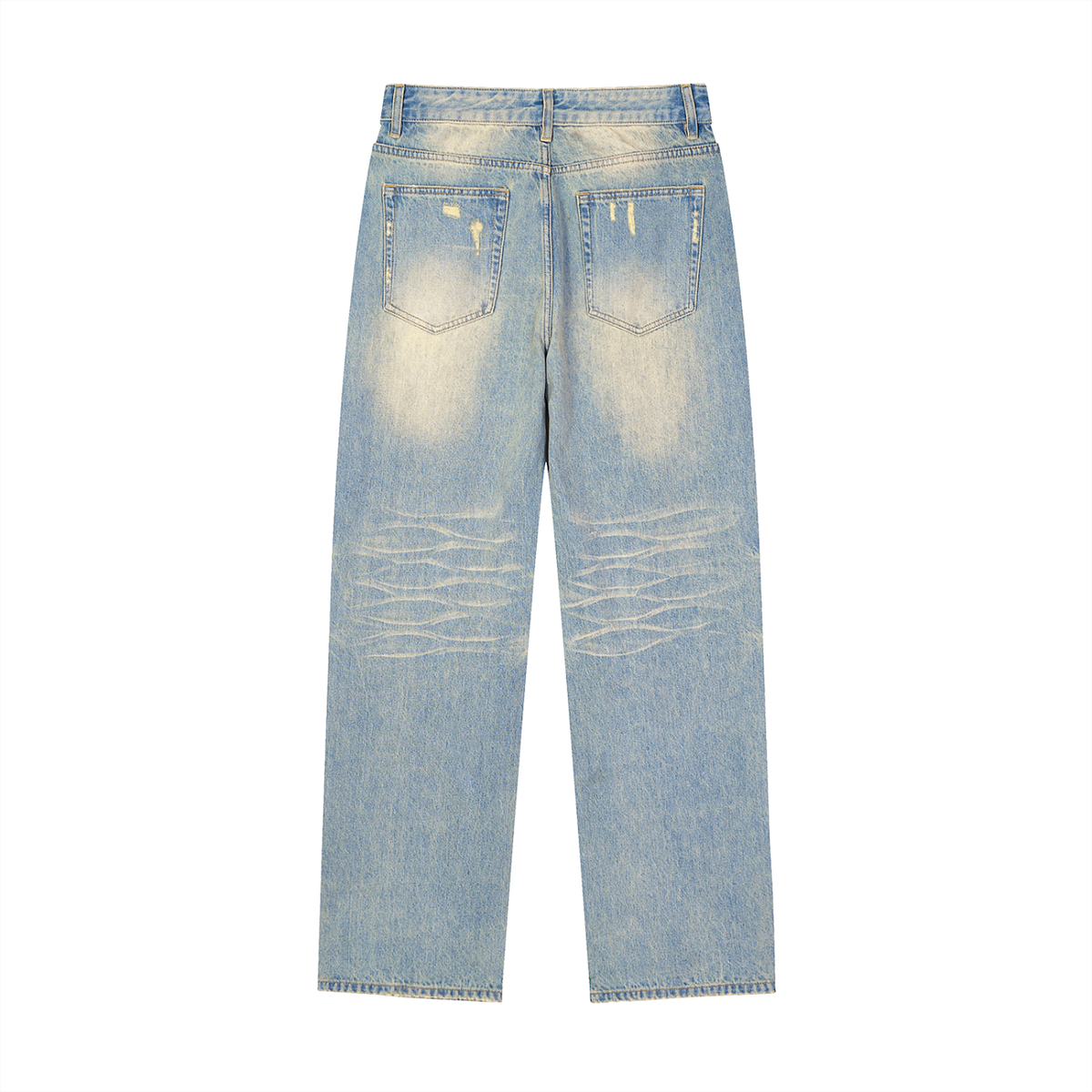 WARX Sun Fade Raw Hem Denim Jeans