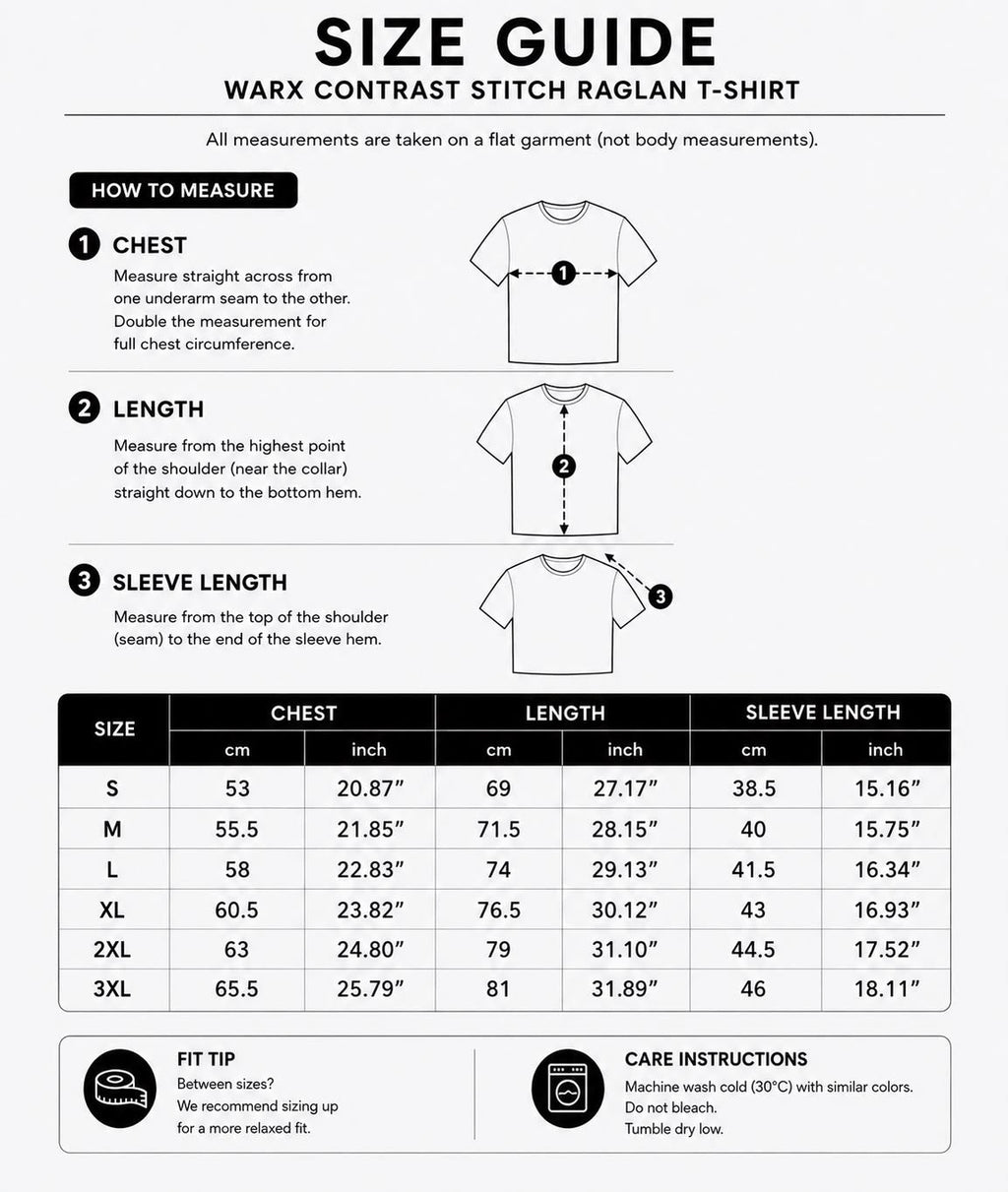 WARX Contrast Stitch Raglan Unisex T-Shirt